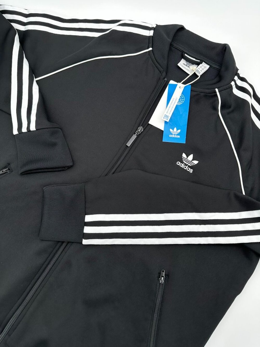 adidas Women's PrimeBlue SST‎ Track Jacket Top, Size Large, Black/White